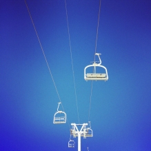"Chairlift on Blue sky" - French Alps, France